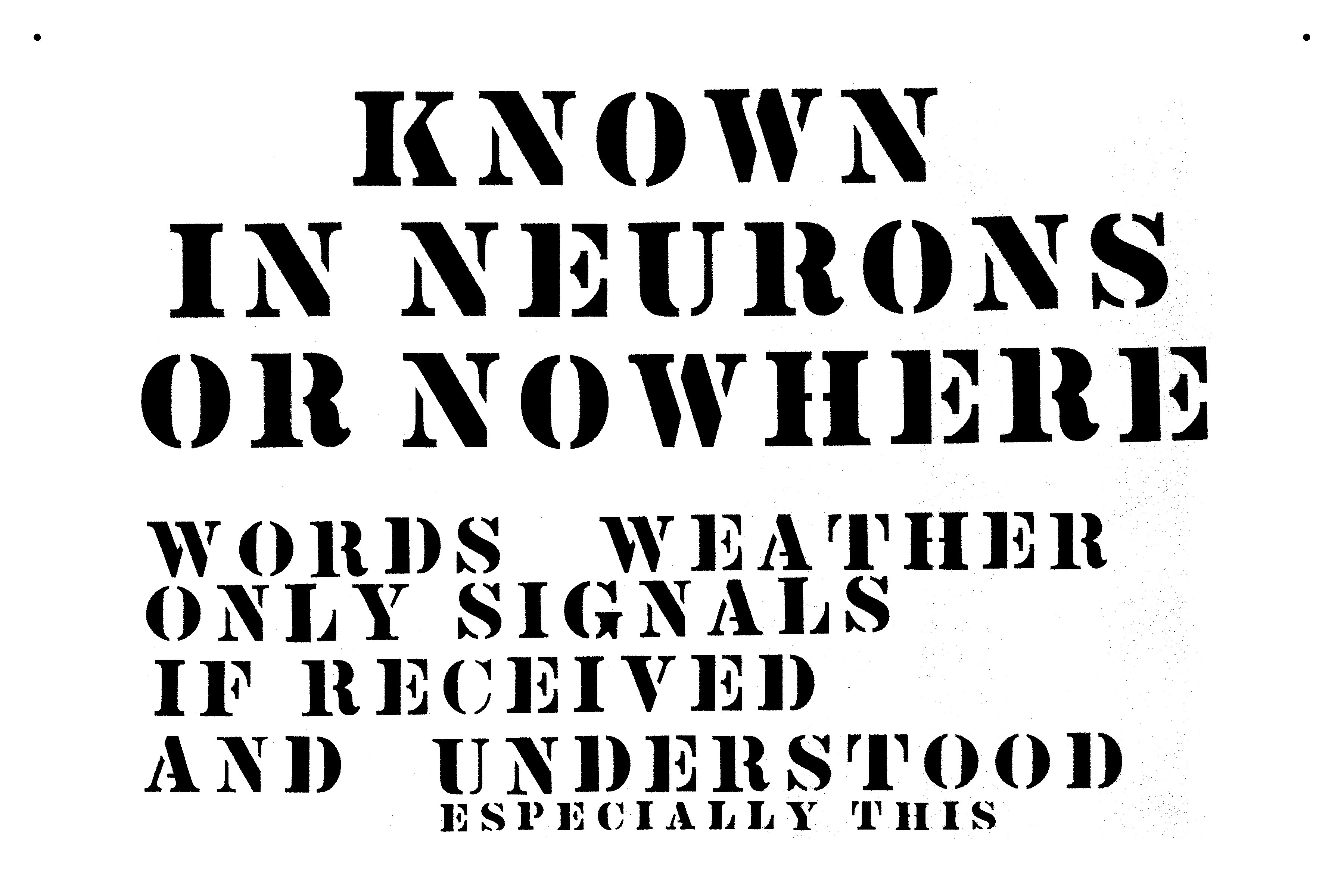 Known In Neurons Or Nowhere