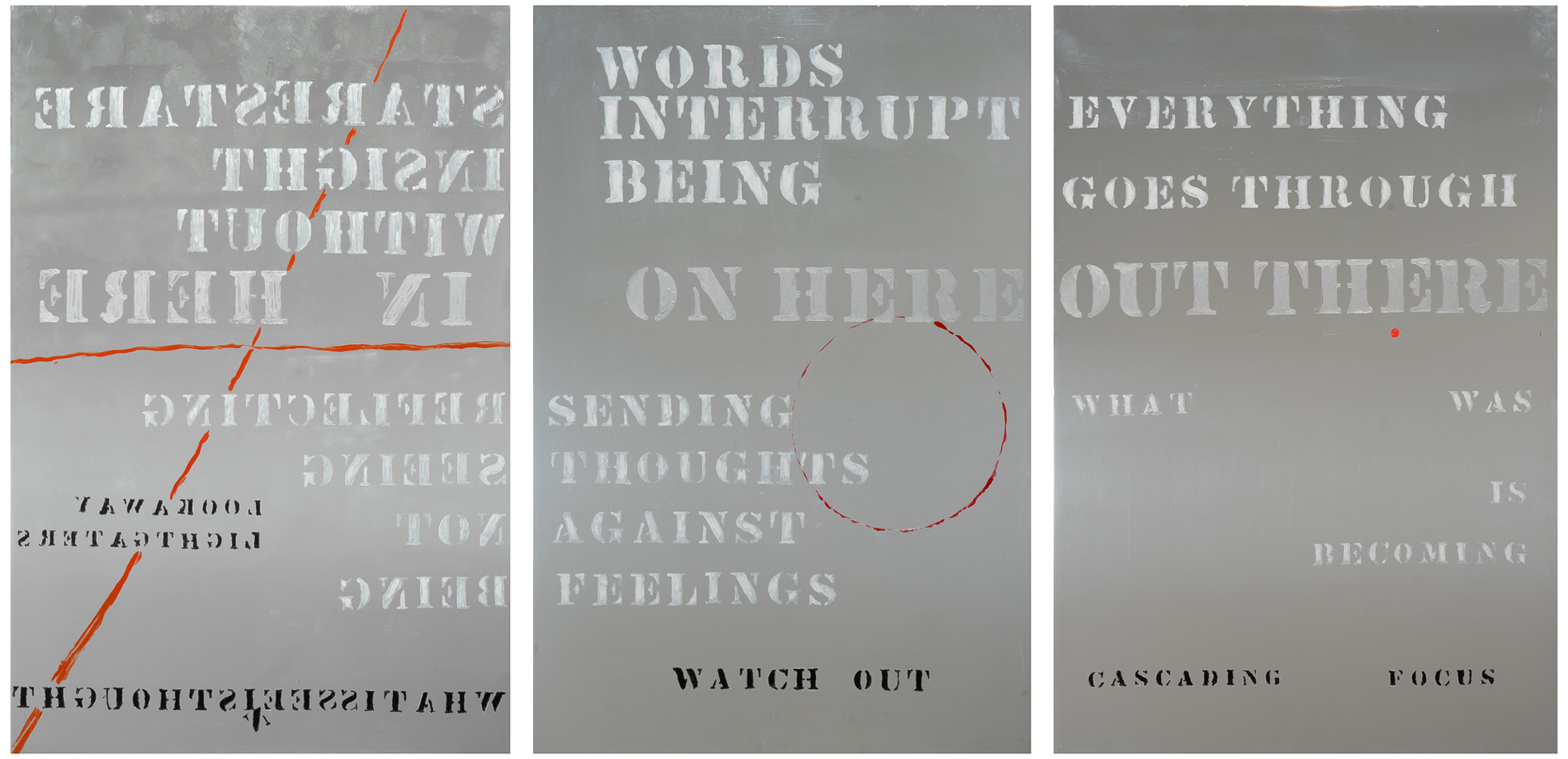 In Here, On Here, Out There, triptych, Reflective Series