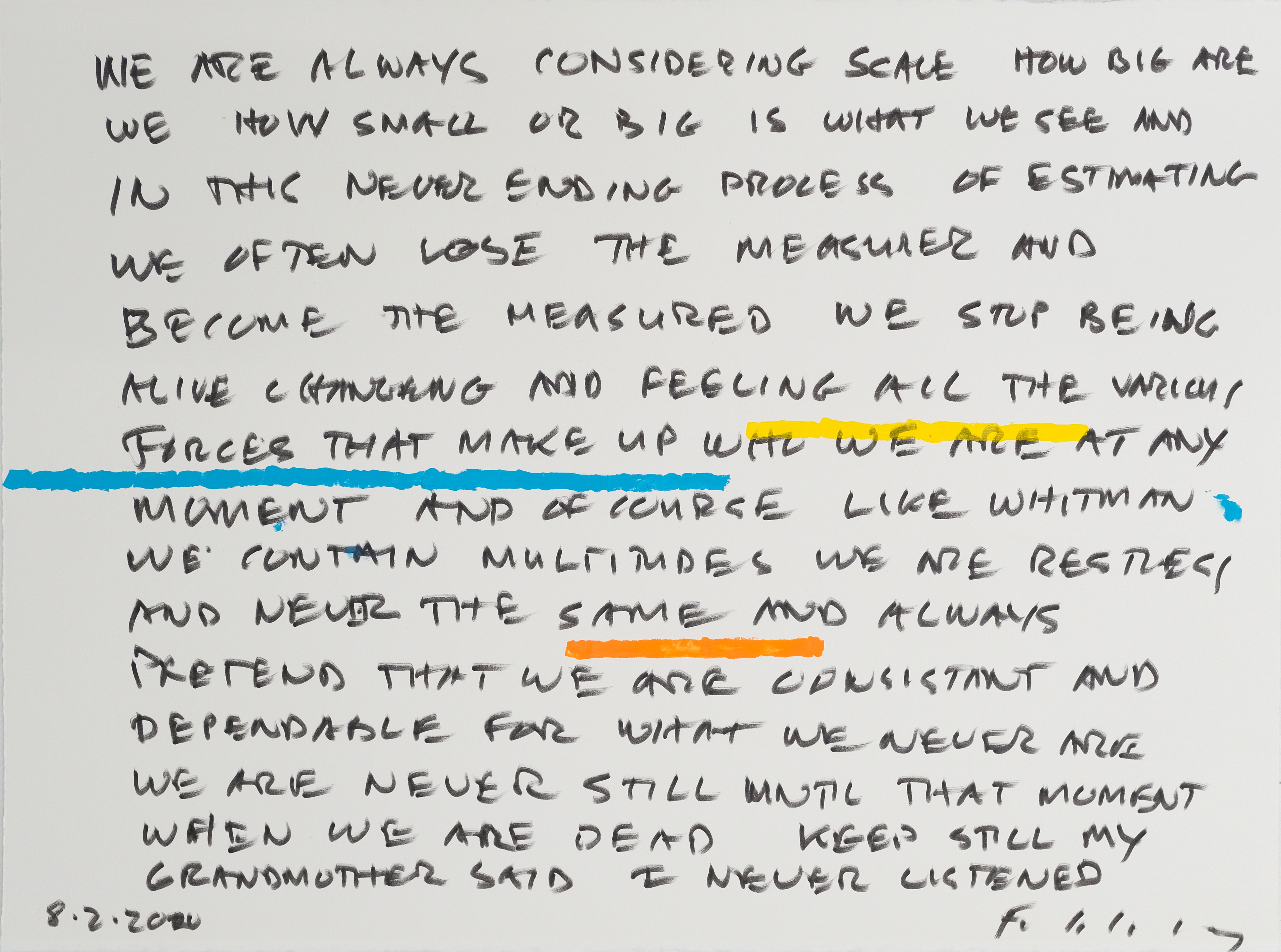 8.2.2020, (We Are Always Considering Scale), 